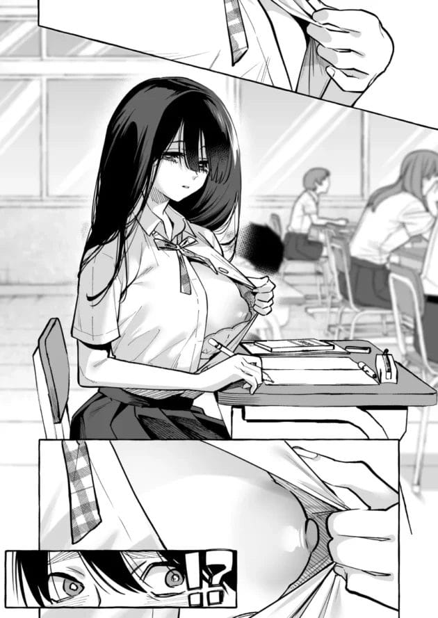 隣の席の美人な巨乳JKが授業中にいきなりおっぱい見せてきたｗ【無料 エロ漫画】-5