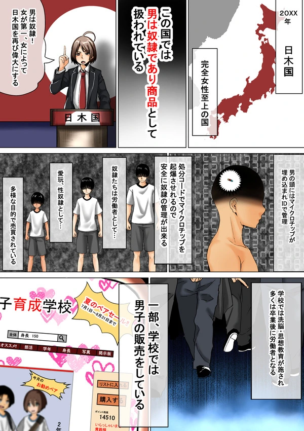 男子を奴隷として購入し、性的玩具扱いする女子校生たちｗ【無料 エロ漫画】-2