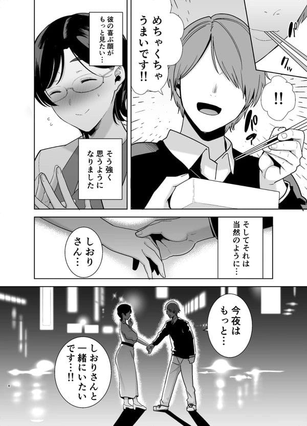 結婚生活が冷え切った眼鏡人妻がママ活で若い男とセフレにｗ【無料 エロ漫画】-7