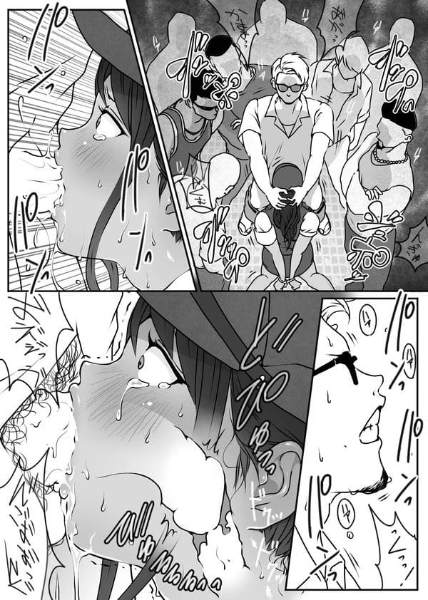 過去にパクられた男たちが集結して褐色美人な婦警を報復レイプ…【無料 エロ漫画】-18
